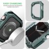 SQUIF Armor Case Compatible with Apple Watch Series 8 and 7 with Full Protection Military Grade, Flexible Shockproof Resist Bumper (45mm) - Green - Image 5