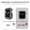 SQUIF Armor Case Compatible with Apple Watch Series 8 and 7 with Full Protection Military Grade, Flexible Shockproof Resist Bumper (45mm) - Green - Image 6