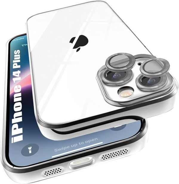 Squif iphone 14 Plus back case silver