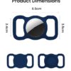Squif Pack of 2 Airtag Case for Pets, Dogs, Cats | Airtag Case Cover | Protective Silicone Case Compatible with Airtag (Black_Green) - Image 8