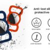 Squif Pack of 2 Airtag Case for Pets, Dogs, Cats | Airtag Case Cover | Protective Silicone Case Compatible with Airtag (Black_Green) - Image 9