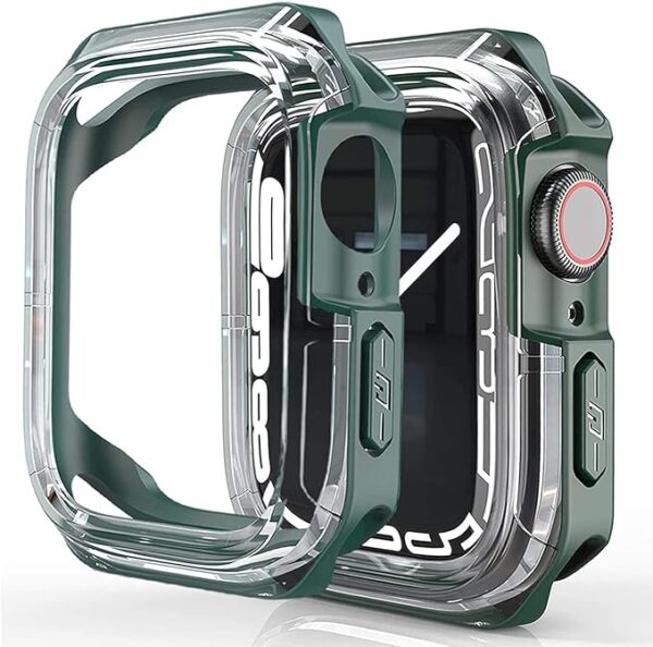 Squif 45mm iWatch Series 7/8 Case with Glass View Green